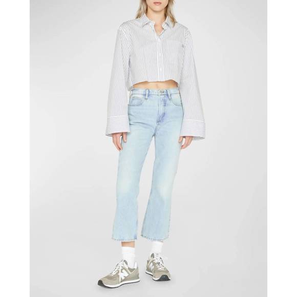 NEW FRAME high n tight crop mini bootcut jean in legacy - Picture 4 of 4